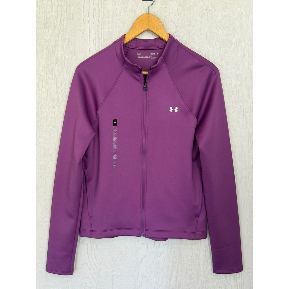 Under Armour ColdGear Women Purple Full Zip Fitted Training Jacket NWT's